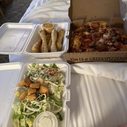 Greek’s Pizzeria & Tavern - South Terre Haute - Don't mind the sheets, I'm staying in a hotel.