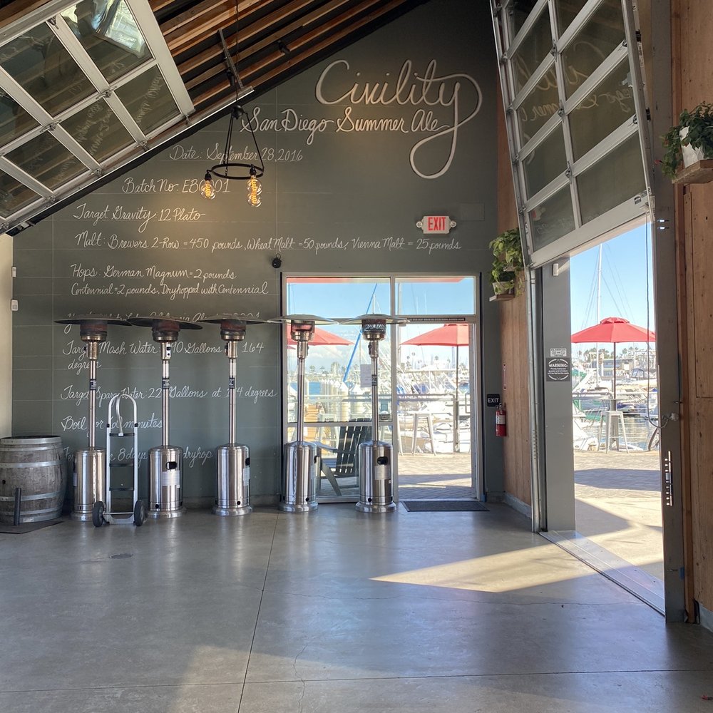 Eppig Brewing - Waterfront Biergarten - Inside - Breweries Near Me - San Diego, California