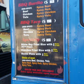 BBQ Kalbi - The menu. - Korean Near Me - San Jose, California
