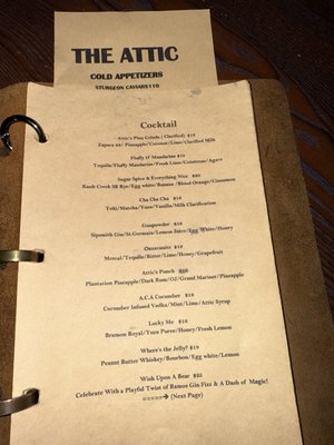 Menu photo 7 The Attic Oyster & Cocktail Bar Flushing, NY