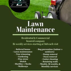 Zona Landscaping - Here is a list of services we provide!