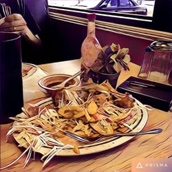 Baleadas Express "Almas" - This was the baked chicken with fried plantains and shredded cabbage.