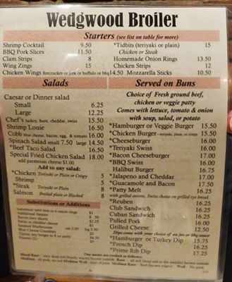 Menu photo 6 Wedgwood Broiler Seattle, WA Menu photo 6 Wedgwood Broiler Seattle, WA