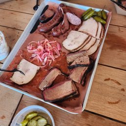 Sausage brisket and turkey