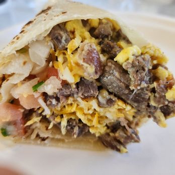 Taco Man Grill - Inside the Steak and Egg Burrito - Mexican Near Me - Henderson, Nevada