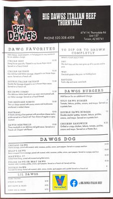 Menu photo 4 Big Dawgs Italian Beef Casas Adobes, AZ Menu photo 4 Big Dawgs Italian Beef Casas Adobes, AZ