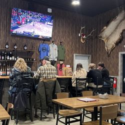 Black Fork Brewing - People watching a game in the brewery