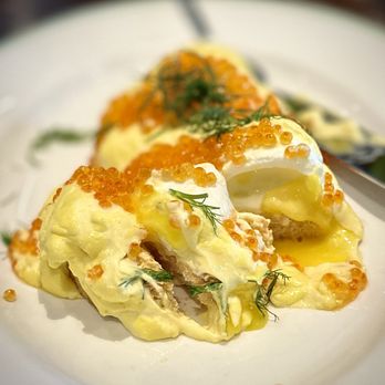 Sadelle's - Bellagio Benedict after one bite (tasty, but I prefer it with meat) - Breakfast & Brunch Near Me - Las Vegas, Nevada Sadelle's - Bellagio Benedict after one bite (tasty, but I prefer it with meat) - Breakfast & Brunch Near Me - Las Vegas, Nevada