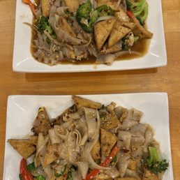 Drunken noodles with tofu Drunken noodles with tofu