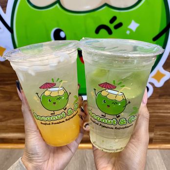 Coconut & Co - Coconut Water w/ Orange & Coconut Mojito - Bubble Tea Near Me - Alhambra, California