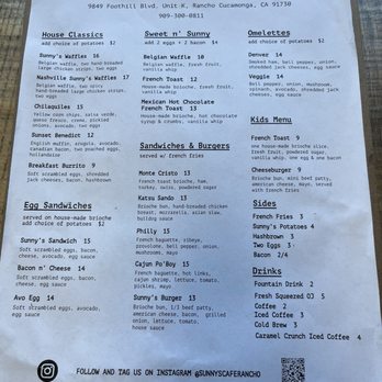 Sunny's Cafe - Breakfast & Brunch Near Me - Rancho Cucamonga, California Sunny's Cafe - Breakfast & Brunch Near Me - Rancho Cucamonga, California