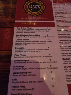 Menu photo 2 Jack's Fire Dept Sunnyside, NY Menu photo 2 Jack's Fire Dept Sunnyside, NY