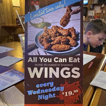 Hooters - All you can eat wings every Wednesday - American Near Me - Wethersfield, Connecticut Hooters - All you can eat wings every Wednesday - American Near Me - Wethersfield, Connecticut