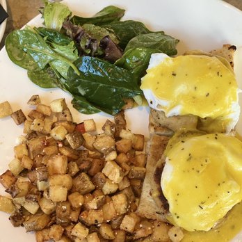 The Order Food & Drink - Crab Benedict, side potatoes & spinach yummy! - Cocktail Bars Near Me - Springfield, Missouri