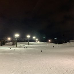 Beautiful winter night on the hill Beautiful winter night on the hill