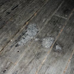 Bergstresser/Dietz Covered Bridge - Remnants of the asphalt that once covered this bridge.