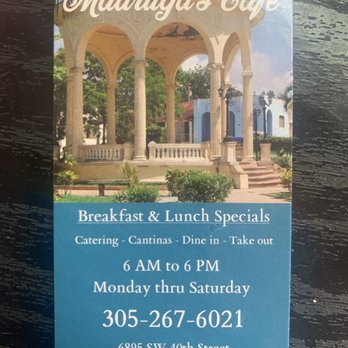 Madruga's Cafe - Madruga's Cafe Card - Cuban Near Me - Miami, Florida