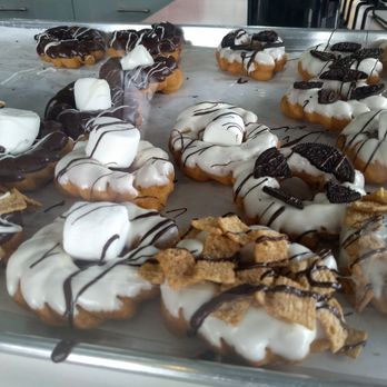 Redondough - Chocolate covered donuts with sweet toppings (marshmallow and cinnamon toast crunch cereals) - Cafes Near Me - Redondo Beach, California Redondough - Chocolate covered donuts with sweet toppings (marshmallow and cinnamon toast crunch cereals) - Cafes Near Me - Redondo Beach, California