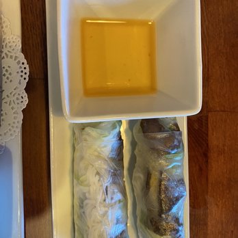 Pho Saigon - Fried pork roll, which was interesting but very good. I used hot sauce and soy vs. there sauce. - Vietnamese Near Me - San Antonio, Texas