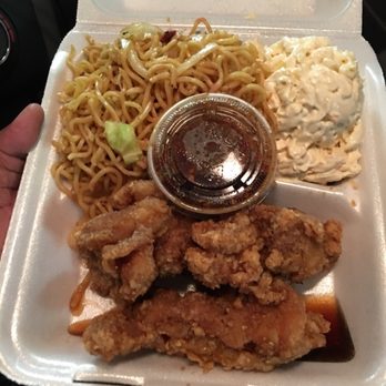 Sugoi - Mini spicy garlic plate with mac salad and yakisoba. - Japanese Near Me - Honolulu, Hawaii Sugoi - Mini spicy garlic plate with mac salad and yakisoba. - Japanese Near Me - Honolulu, Hawaii