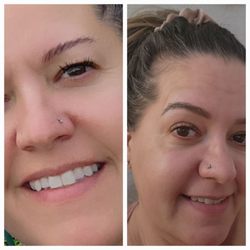 Brow Spell - Before and after, untouched photos