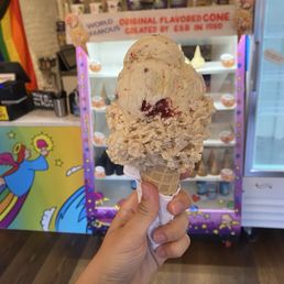 Space Cake on Rice Krispies cone