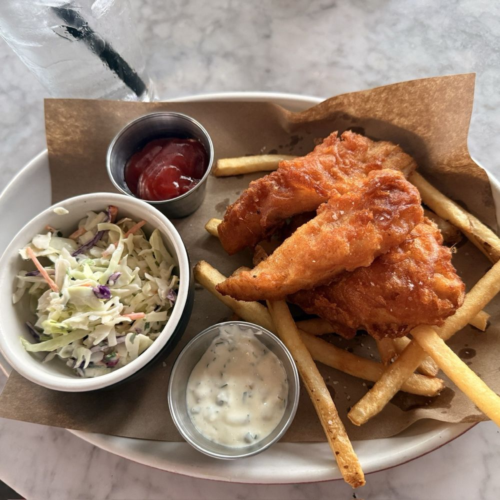 Culinary Dropout - Fish n Beer Battered Fish & Chips - New American Near Me - Austin, Texas