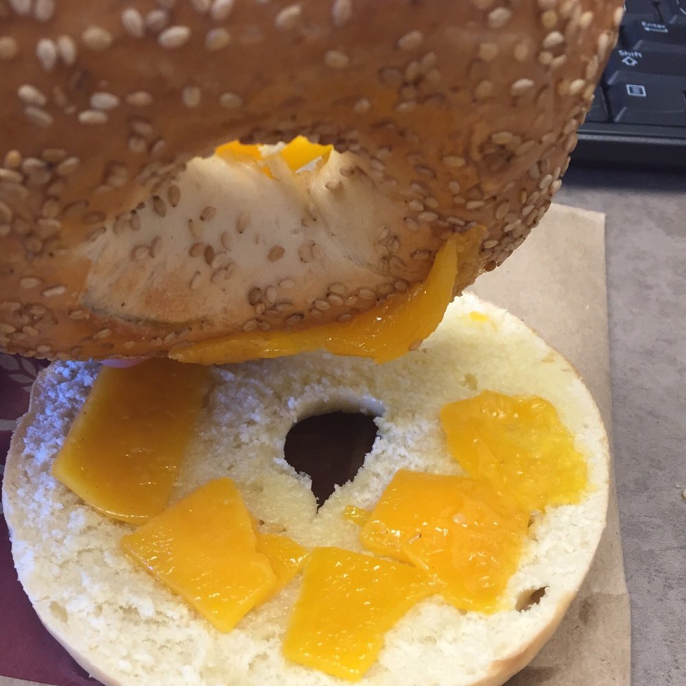 A River Ran Through It - a bagel with cheese on it - Cafes Near Me - High River, Alberta