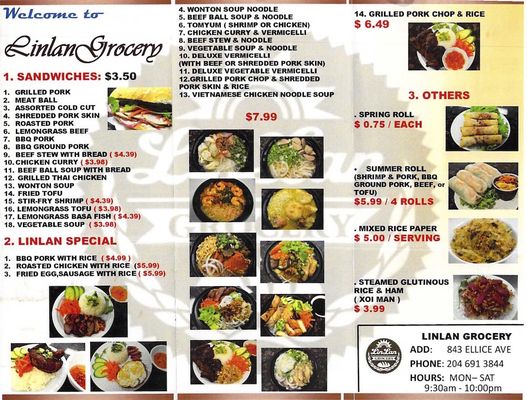 Menu photo 1 Lin Lan Grocery Winnipeg, MB Menu photo 1 Lin Lan Grocery Winnipeg, MB