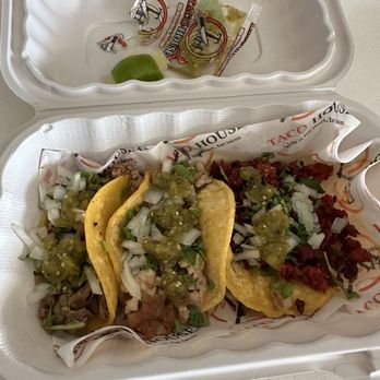 Taco House - 3 tacos with salsa, onion and cilantro - Mexican Near Me - Bakersfield, California