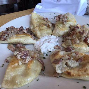 Bohemian Brewery - Plate of pierogies. Very delicious - Breweries Near Me - Midvale, Utah