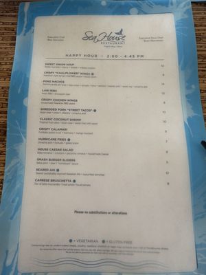 Menu photo 1 Sea House Restaurant Lahaina, HI Menu photo 1 Sea House Restaurant Lahaina, HI