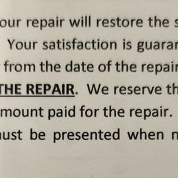The Warranty which was not honored. The Warranty which was not honored.