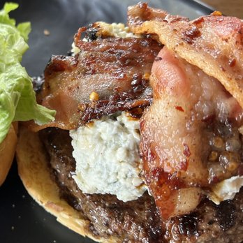 Crazee Burger - Dansk Burger: TONS of blue cheese. Added Crazee bacon. Fantastic burger. - Burgers Near Me - San Diego, California Crazee Burger - Dansk Burger: TONS of blue cheese. Added Crazee bacon. Fantastic burger. - Burgers Near Me - San Diego, California