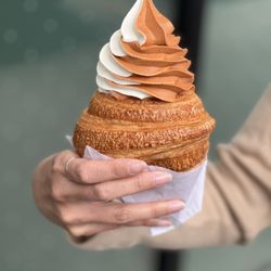Evana Pâtisserie & Café - Croissant Cone with Thai Milk and Vanilla Bean Twist