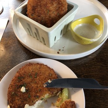 Lucilla - Fried green tomatoes--4 thick ones with aioli sauce. - New American Near Me - Tallahassee, Florida Lucilla - Fried green tomatoes--4 thick ones with aioli sauce. - New American Near Me - Tallahassee, Florida