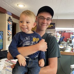 Barber Shop - The 'after' smiles in the barber shop