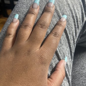 Spa Logic - Dip powder mani with tip and gel nail polish French tip. - Hair Salons Near Me - Washington, DC, District of Columbia