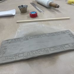 Mudhouse Pottery Studio - My selected texture/pattern placed