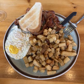 Popping Yolk Cafe - Classic Breakfast, subbed the salad for more potatoes - Cafes Near Me - Ontario, California Popping Yolk Cafe - Classic Breakfast, subbed the salad for more potatoes - Cafes Near Me - Ontario, California