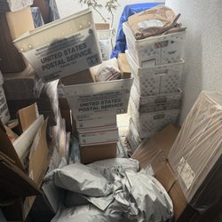 US Post Office - I mean how do you miss all of these packages to pick up?