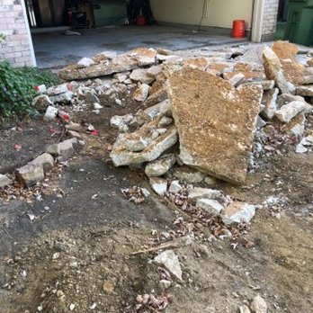 Clark's Custom Landscapes - Big chucks left intact - Landscaping Near Me - Denton, Texas