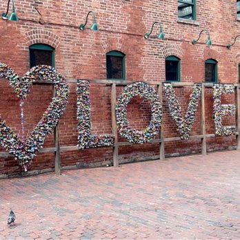 The Distillery District - Love lock sign | IG: @nomwithelaine - Local Flavor Near Me - Toronto, Ontario