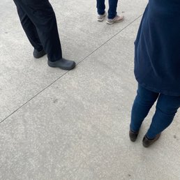 Line of ppl outside limited parking Line of ppl outside limited parking