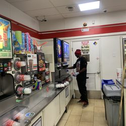 7-Eleven - They have a variety of soda, slurps, and coffees  Fountain drinks to choose from.