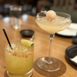 Lychee Martini and Spicy Margarita