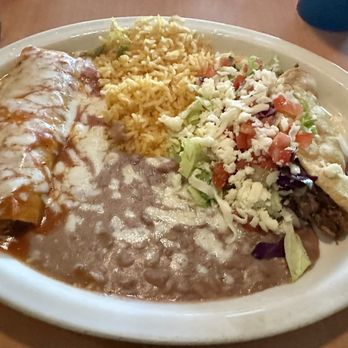 Palapa Mexican Food - 2 item combo (beef taco and beef enchilada) with rice and beans - Mexican Near Me - Simi Valley, California Palapa Mexican Food - 2 item combo (beef taco and beef enchilada) with rice and beans - Mexican Near Me - Simi Valley, California