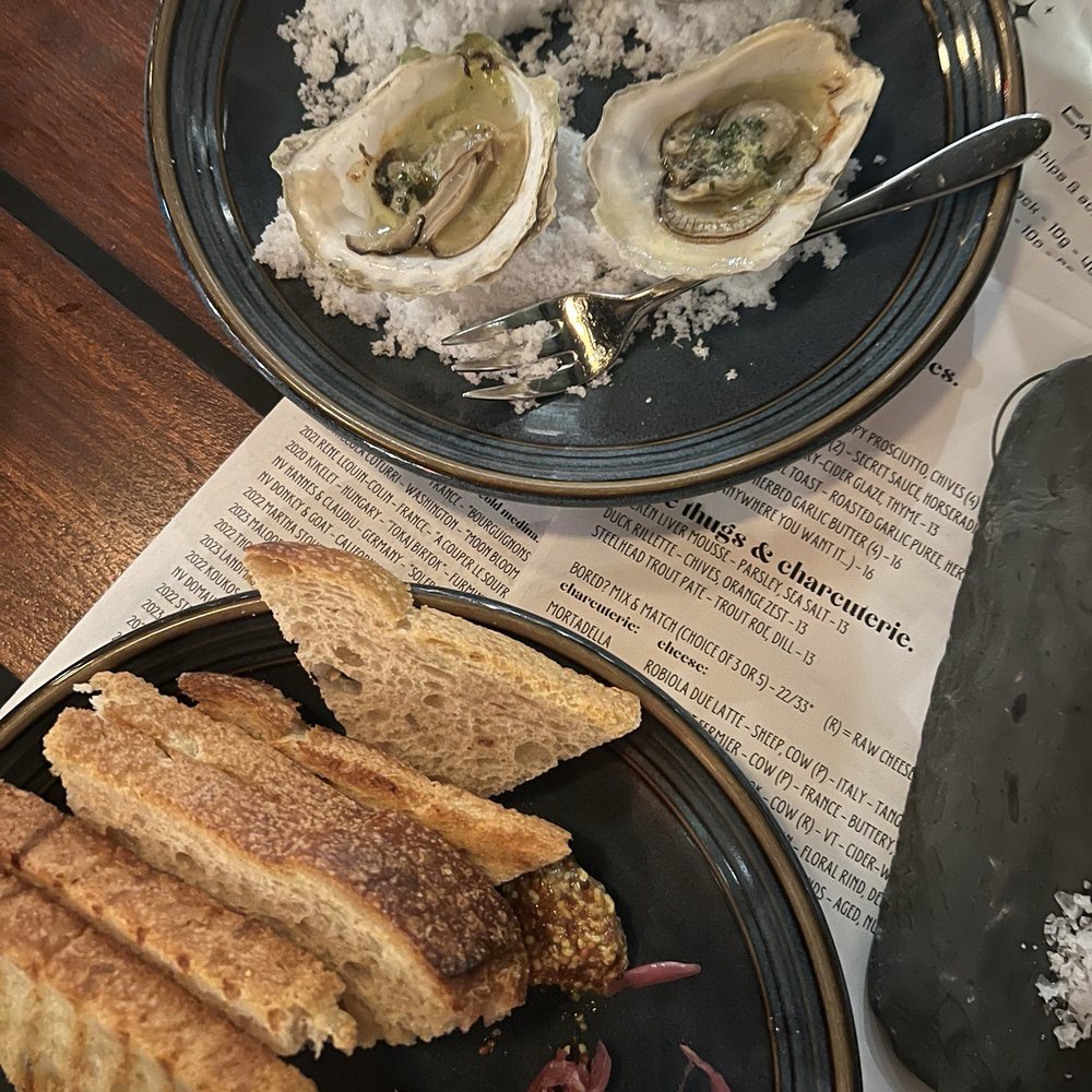 Haley Henry Wine Bar - Cooked oysters Bread with chicken liver pate - Wine Bars Near Me - Boston, Massachusetts Haley Henry Wine Bar - Cooked oysters Bread with chicken liver pate - Wine Bars Near Me - Boston, Massachusetts