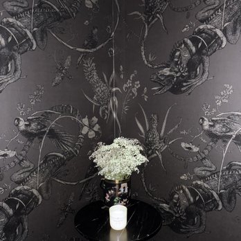 Sugar Monk - Bathroom wallpaper is cool - Cocktail Bars Near Me - New York, New York