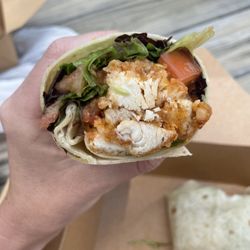 Craft Food Barn - Crispy chicken wrap with buffalo sauce. So good!